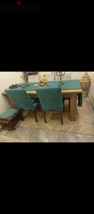 American furniture  سفره 6كراسي لون بيج