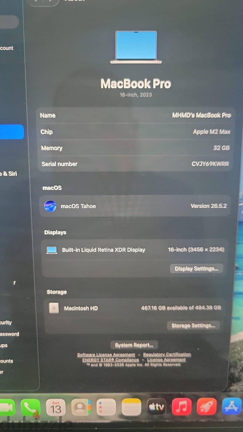 MacBook Pro M2 Max 16 inch 7