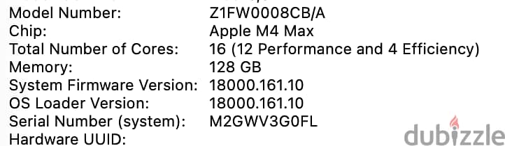 MacBook Pro 16 inch M4 Max 4TB SSD 128GB RAM 6