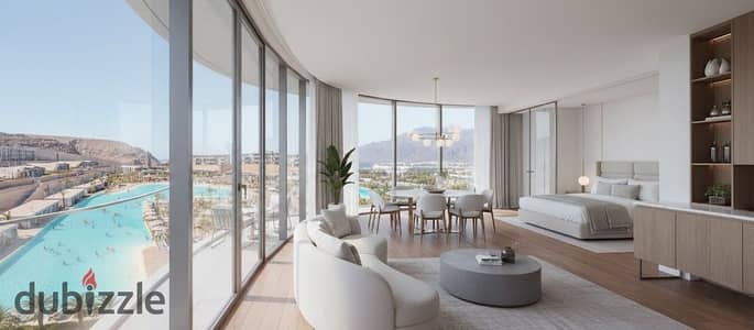 Chalet 130m with two rooms in Ain Sokhna - Second floor - Terrace with an open view - Super Lux finishing