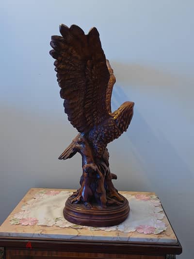 Antique wooden eagle statue