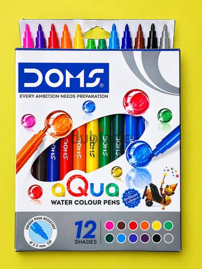JOKS Water Colour Pens – 12 Colors | أقلام ألوان مائية JOKS – 12 لون