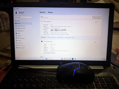 HP laptop + mouse