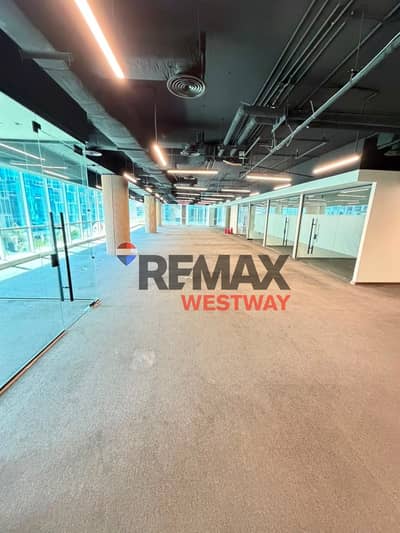 Office for rent, furnished, with air conditioning, first occupation, 405 m directly on the axis and Al-Bustan Street