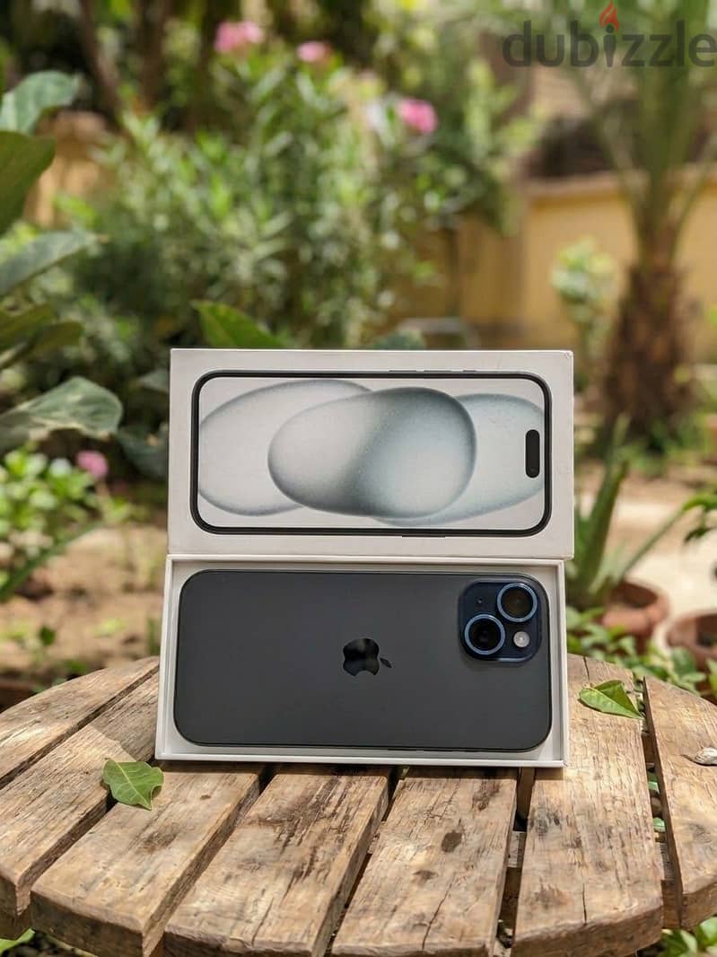 ايفون ١٥ مساحه ١٢٨ جيجا-Ios27- بالكرتونه -زيرو ضريبه -اللون الاسود 6