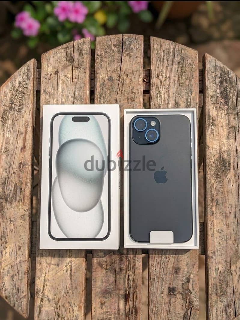 ايفون ١٥ مساحه ١٢٨ جيجا-Ios27- بالكرتونه -زيرو ضريبه -اللون الاسود 7