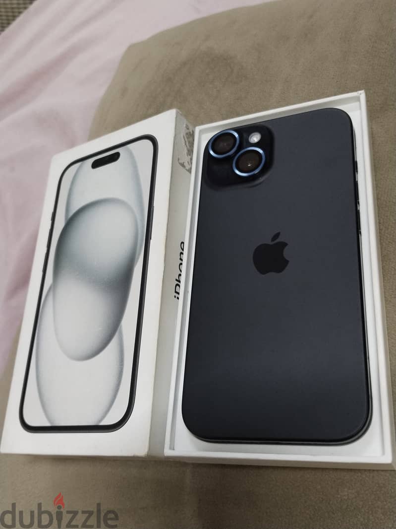 ايفون ١٥ مساحه ١٢٨ جيجا-Ios27- بالكرتونه -زيرو ضريبه -اللون الاسود 12