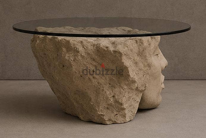 Sculptural Face Glass Coffee Table 1