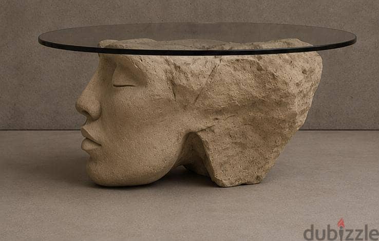 Sculptural Face Glass Coffee Table 2