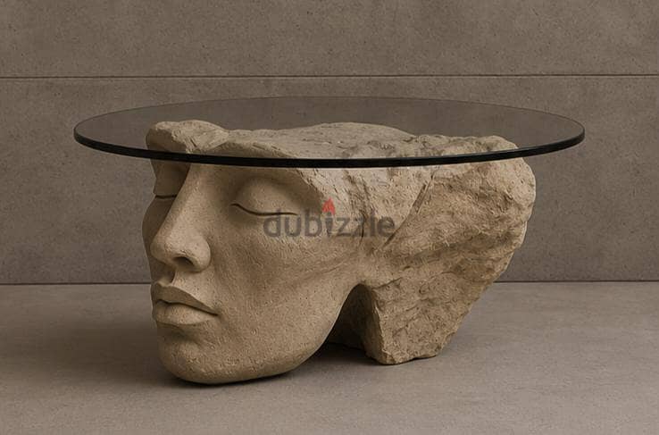 Sculptural Face Glass Coffee Table 3