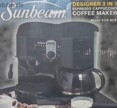 ماكينة قهوة Sunbeam Designer 3 in 1 - حالة ممتازة