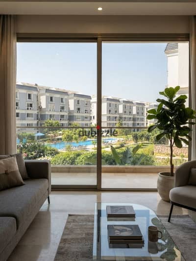 Corner apartment at launch price with 10 year installments panoramic view over the largest landscape prime Fifth Settlement location directly on 90th