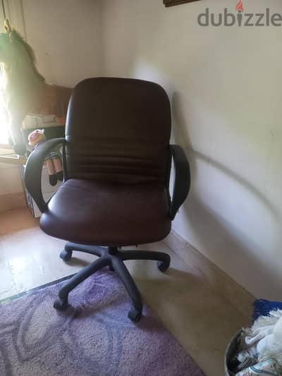leather haidrolik office chair