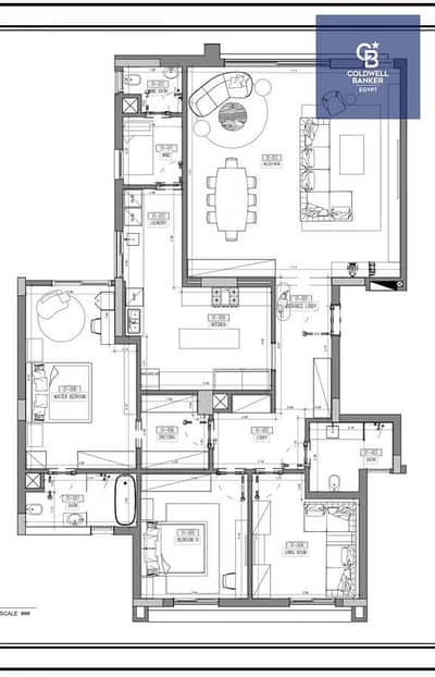 Apartment for sale in The Waterway, New Cairo | 229 sqm | 3 bedrooms | Immediate delivery | Located on Mohamed Naguib Axis