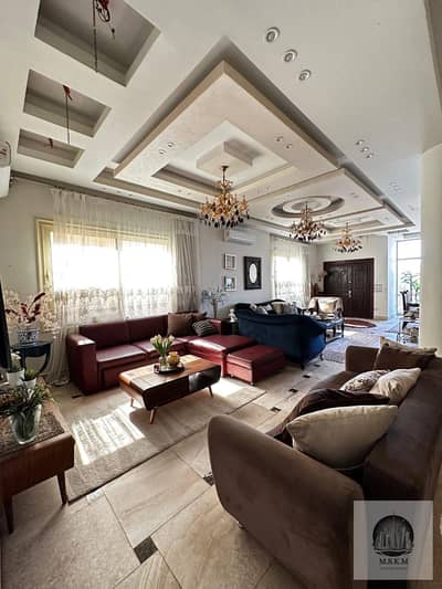 Duplex for sale in Al Yasmin 6, 440 sq m + 200 sq m garden with private swimming pool, ultra-modern finishing, garden view in the most prestigious loc