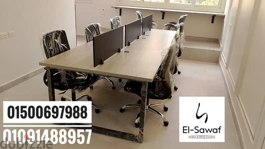 خلية عمل-ورك ستيشن خشب mdfاسباني- اثاث مكتبي- work station- partiton