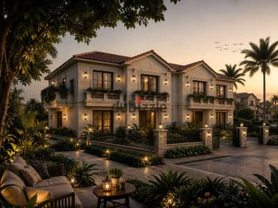 Installments over 10 Years | Live in a Twin House with Garden for Sale | Villa-Only Compound in the Heart of Sheikh Zayed