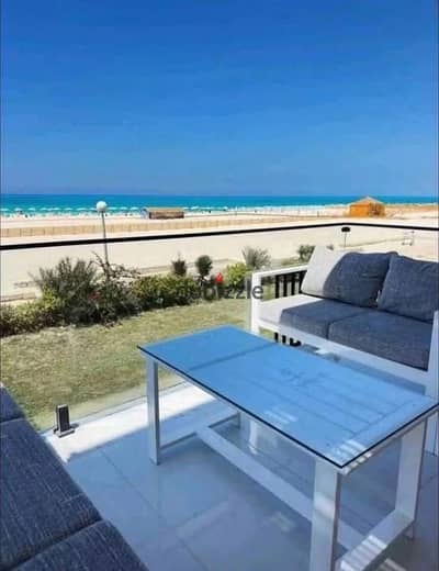 Ground chalet For sale Sea View Fully Finished ready to move La Vista Gardens Sokhna with kitchen prime location & Great Investment Opportunity.