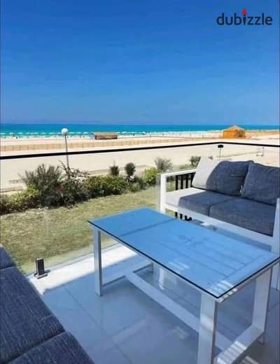 Ground chalet For sale Sea View Fully Finished ready to move La Vista Gardens Sokhna with kitchen prime location & Great Investment Opportunity.