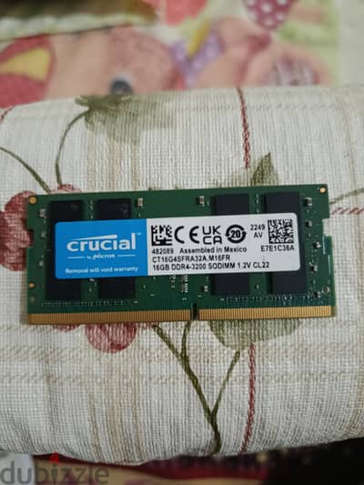رامة لابتوب 16 جيجا ddr4 تردد3200