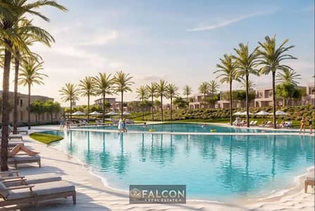 Own a distinctive chalet at "Alam El Roum," featuring aand an open view of the lagoon. It comes fully finished