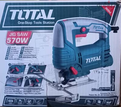 منشار أركت توتال كهربائي 570 واط بحالة الزيرو بالكرتونة Total Jig Saw