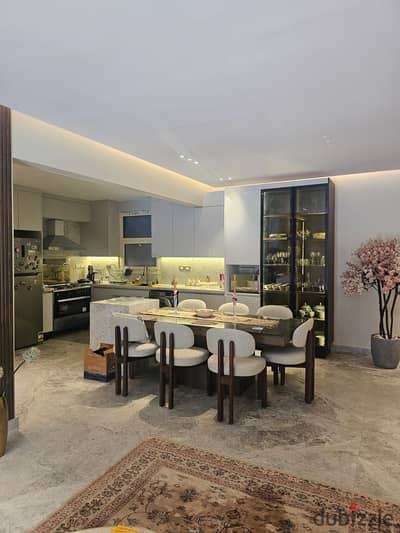 Furnished apartment for rent in Al Patio Oro Compound, Fifth Settlement Ground floor with garden Area: 164 sq m Garden: 25 sq m 3 bedrooms, including