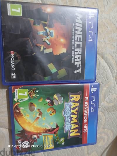 cd ps4 rayman and mincraft