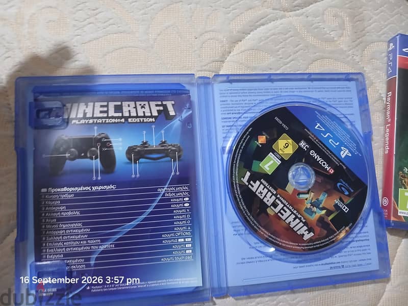 cd ps4 rayman and mincraft 1