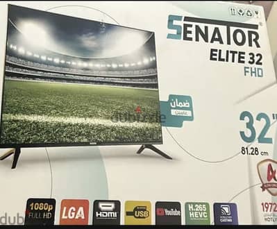 شاشه سيناتور ٣٢ elite بوصه FHD جديده مع ضمان عامين