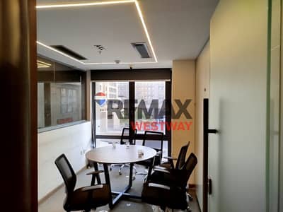 Office for rent furnished with air conditioning 3 rooms on the main axis directly Mall Arkan