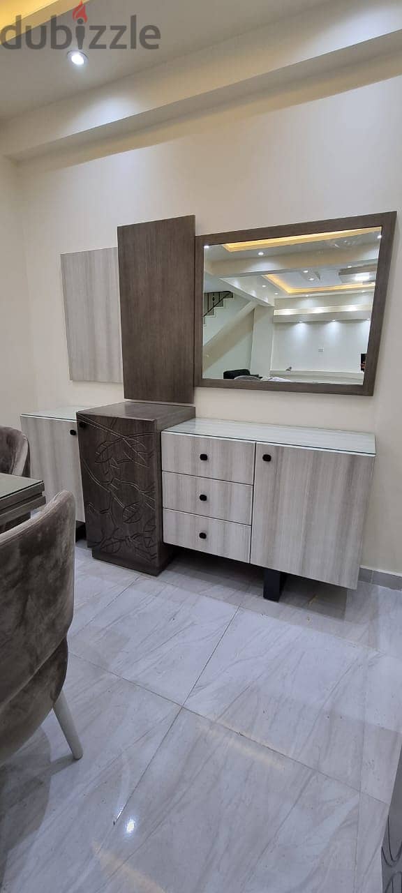 8 Chairs Dining Table + Buffet 3