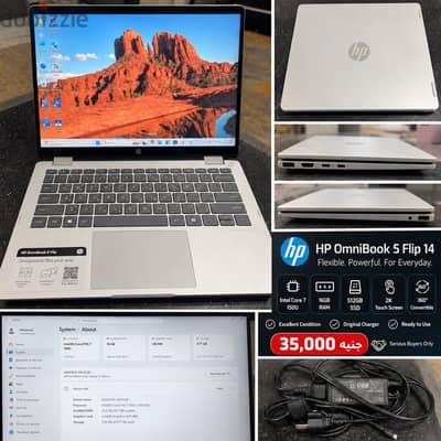 HP OmniBook 5 Flip 14 Core 7 | 16GB RAM | 512GB SSD | 2K Touch | 360°