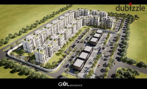 90 sqm Apartment for sale in Gul Residence  Compound in heart of hdayek october and near to wahat road