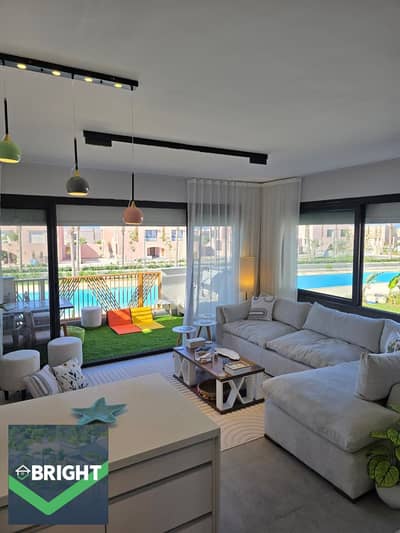 exceptional offer! chalet 190m -3bedrooms -direct on lagoon-fully furnished - very low price in market in  playa ghazala