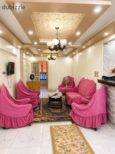 For rent furnished monthly in Portex Towers second floor elevator on the main street air-conditioned