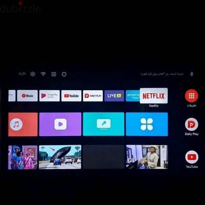 شاشه تورنادو سمارت أندرويد ٦٥ بوصه 4k برسيفر داخلي كسر الزيروووو
