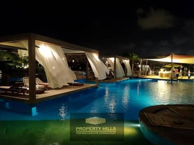 Two-room chalet fully finished with a sea view in Amwag Sidi Abdr Rahman