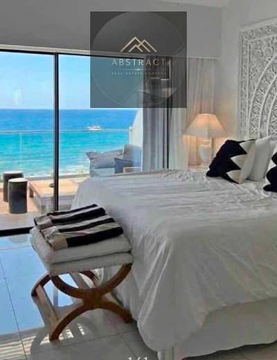 Fully furnished hotel-finished chalet on the rooftop for sale in Amwaj Sidi Abdelrahman - North Coast - Amwaj North Coast, next to Marassi