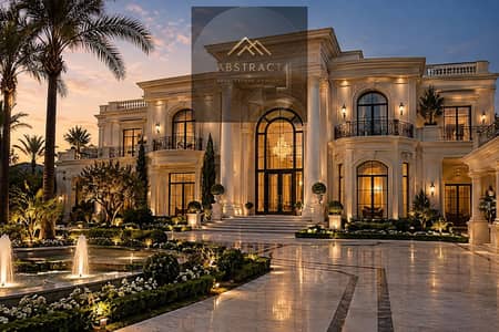 Luxury Palace for Sale in Madinaty  An exceptional luxury palace featuring a direct view of the golf course and lakes.  Model: T  Premium price  A tru