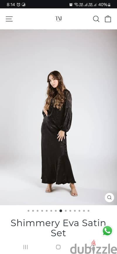 Taj Sisters black Shimmer Set size M/L evening dress