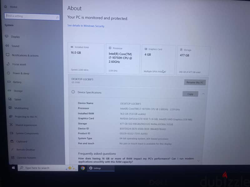Dell g15 5500 2