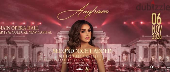 Angham Gallery tickets concert 6 November
