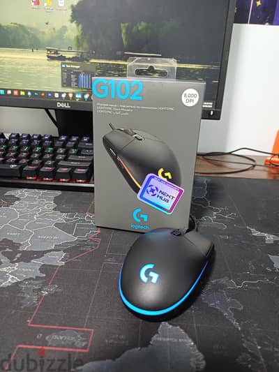 ماوس Logitech  g102 للبيع في الضمان 1 سنه و 10 شهور  استعمال شهرين