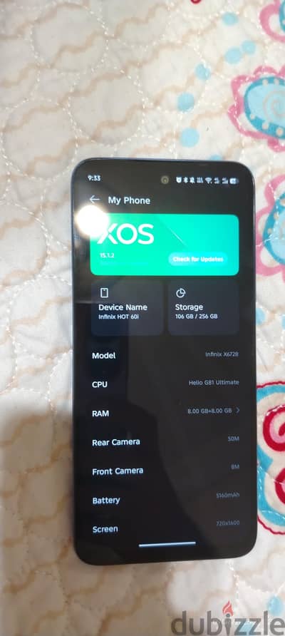 Infinix hot60i 8gb ram 256 gb