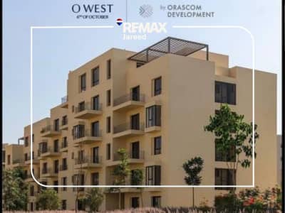 Apartment for sale in O West Orascom, Core phase – Open lagoon and landscape view – Installments until 2031