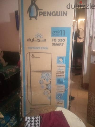 ثلاجة بنجوين ديفروست، 303 لتر، 11 قدم، سمارت انفرتر - اسود، FG330-SL