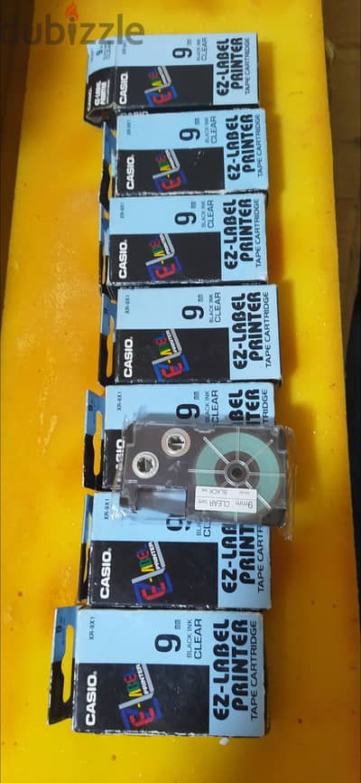 علب حبر طابعة ملصقات كاسيو أصلية XR-9X1 مقاس 9 ملم بسعر مميز جدا