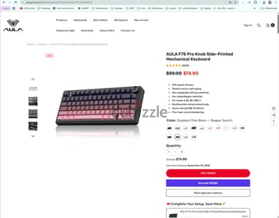 AULA F75 Pro Knob Side-Printed Mechanical Keyboard