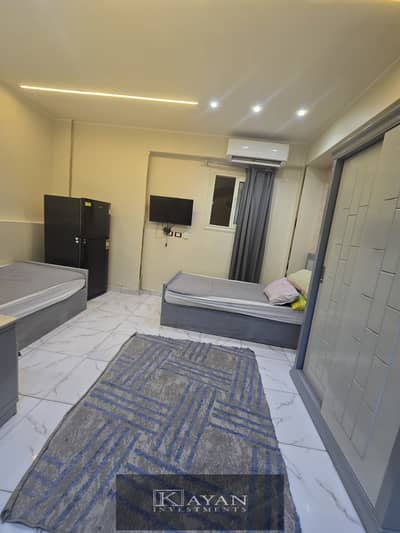 #For rent in 6th October City Double studio for rent  Second neighborhood Community 7 Steps to MSA  Ground floor Private entrance  Price includes water  For inquiries  For inquiries